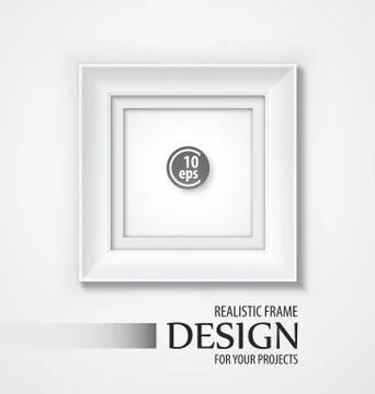 Realistic Vector Frame. Vector illustration Stock Illustration
