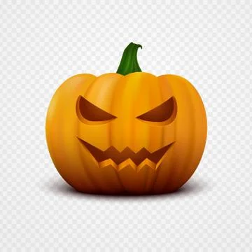 Realistic vector Halloween Pumpkin Stock Illustration