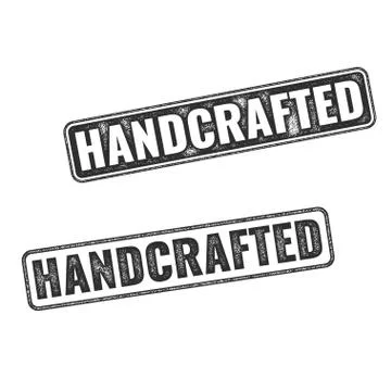 Realistic vector Handcrafted grunge rubber stamps Stock Illustration
