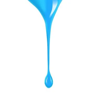 A realistic vector illustration of a blue liquid drop Stock Illustration