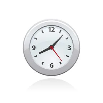 Realistic vector illustration of clock timer. Illustrazione stock