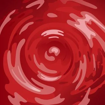 Realistic vector illustration. Funnel of red liquid, whirlpool, swirl. Wine Stock Illustration
