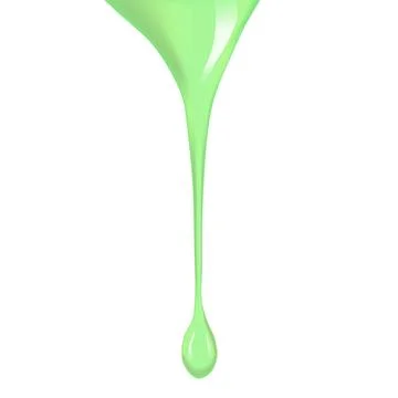A realistic vector illustration of a green drop of thick liquid on a white .. 库存插图