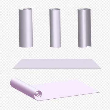 Realistic vector illustration of a paper roll for walls Stock Illustration
