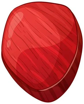 Realistic Vector Illustration of Raw Red Meat 스톡 일러스트