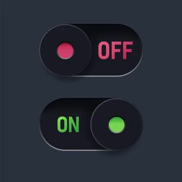 Realistic vector illustration of slider button. Illustrazione stock