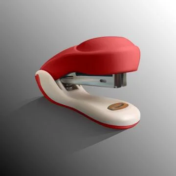 Realistic vector illustration of stapler. Office appliance. Stock Illustration
