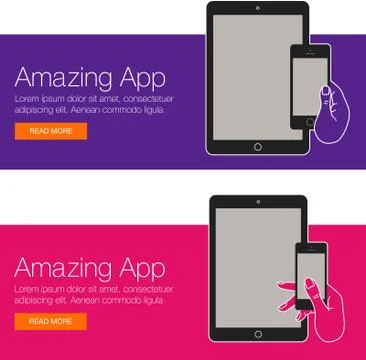 Realistic vector laptop, tablet computer, monitor and mobile phone template Stock Illustration