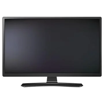 Realistic vector LCD television. Isolated in white background Illustrazione stock