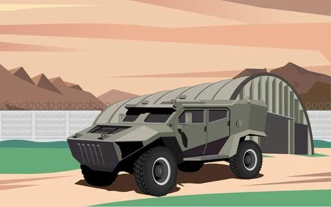 Realistic vector military base Stock Illustration