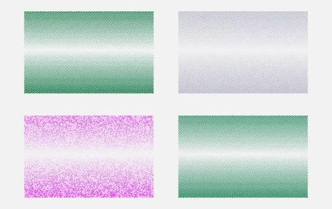 Realistic vector multicolour halftones set on geometric background with dott Stock Illustration