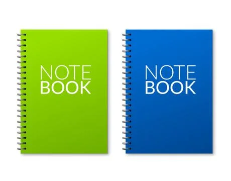 Realistic vector notebook design. Diary blank office document. Note book sheet Stock Illustration