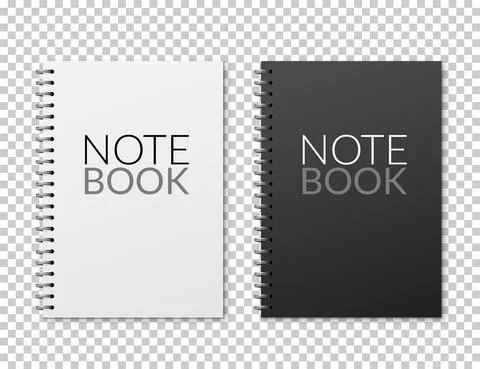 Realistic vector notebook design. Diary blank office document. Note book sheet Stock Illustration
