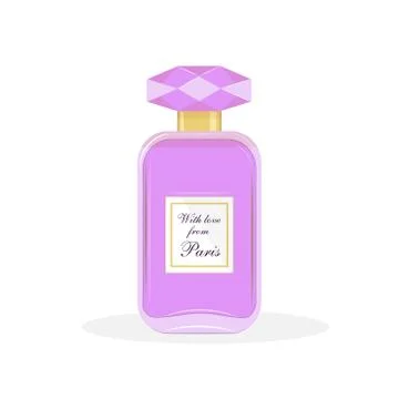 Realistic vector perfume bottle Stock Illustration