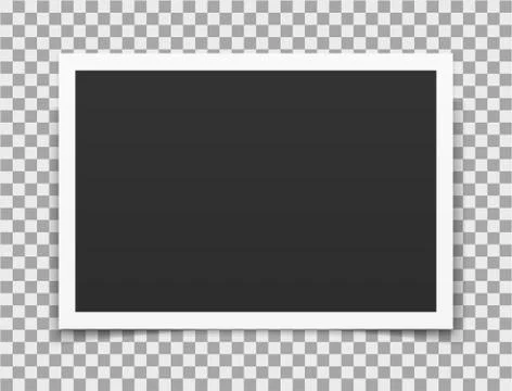 Realistic vector photo frame. Template photo design. Stock Illustration