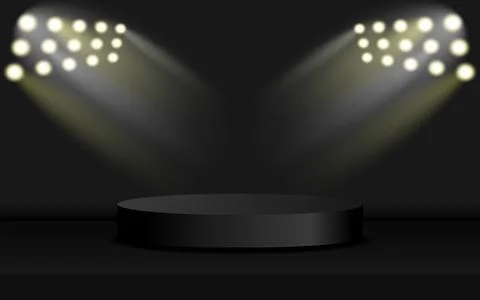 Realistic vector rendering of 3D podium shape for placing cosmetic products.. Stock Illustration