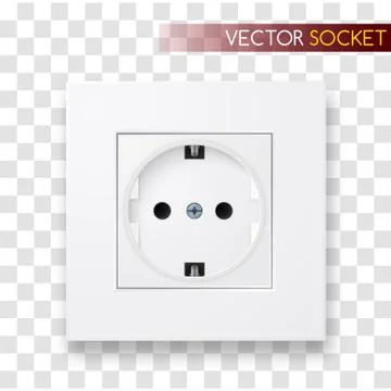 Realistic vector socket. Power outlet. Stock Illustration