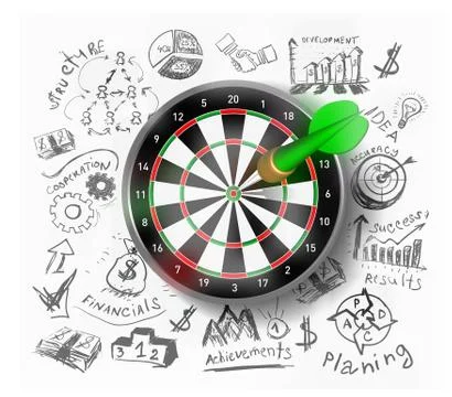 Realistic vector target illustration Stock Illustration