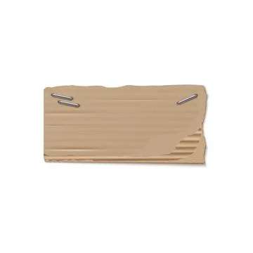 Realistic vector torn cardboard for product mockups. Stock Illustration