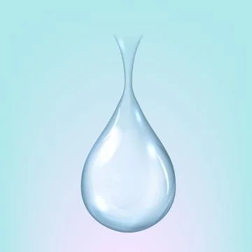 Realistic vector transparent water drops Stock Illustration