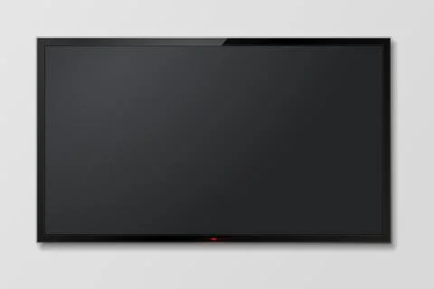 Realistic vector TV screen, modern blank mock-up lcd, television, Smart LED TV Illustrazione stock