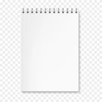 Realistic vector vertical white notebook on spiral Stock Illustration