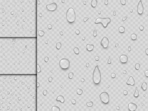 Realistic vector water drops liquid transparent raindrop splash background 스톡 일러스트