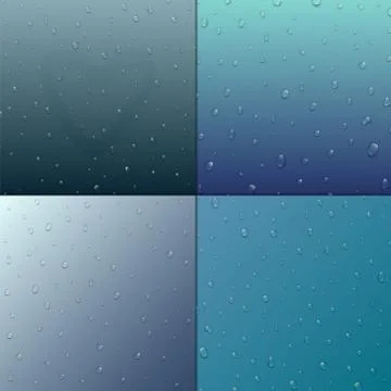 Realistic vector water drops liquid transparent raindrop splash background 스톡 일러스트