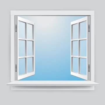 Realistic Vector Window illustration with Glass effect イラスト素材