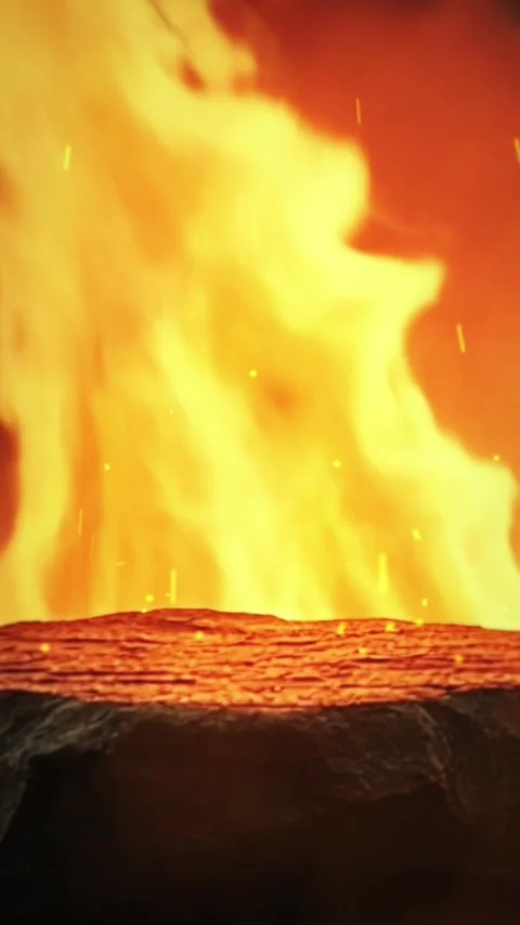 Realistic vertical full HD fire. Video stock 329983282