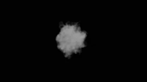 Realistic VFX dry smoke clouds fog animation with alpha channel on a background. Stock Footage 131129331