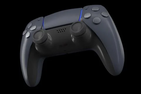 Realistic video game controller isolated on black with clipping path. Stock Illustration
