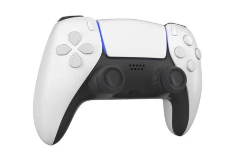 Realistic video game controller isolated on white with clipping path. Stock Illustration