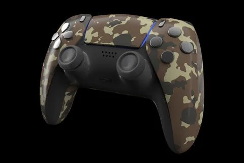 Realistic video game controller isolated on black with clipping path. 스톡 일러스트