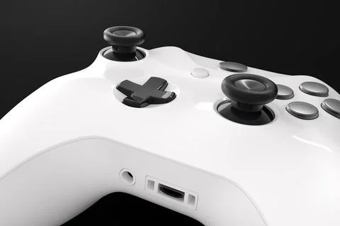 Realistic video game controller isolated on white with clipping path. Stock Illustration