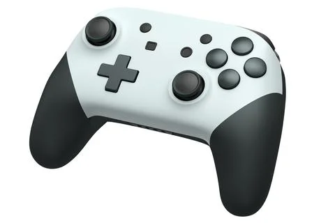 Realistic video game controller on white background Stock Illustration