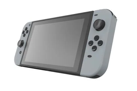 Realistic video game controllers attached to touch screen isolated on white Stock Illustration