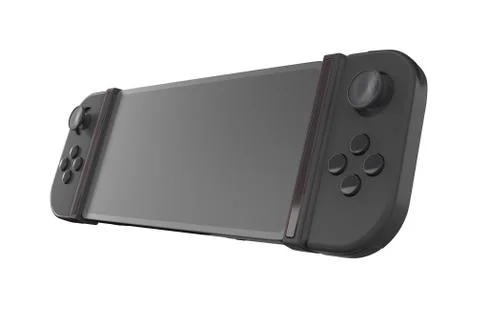 Realistic video game controllers attached to mobile phone isolated on white Stock Illustration