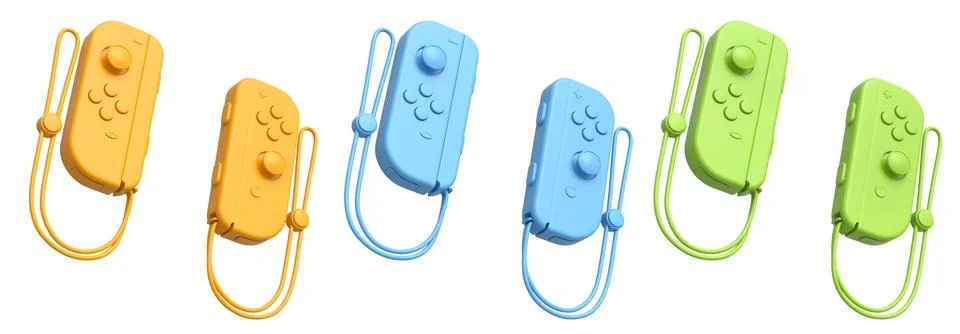 Realistic video game controllers console isolated on white Stock Illustration