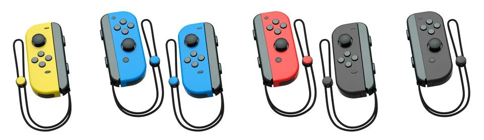 Realistic video game controllers console isolated on white Stock Illustration