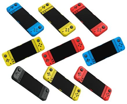 Realistic video game controllers console attached to mobile phone isolated .. Stock Illustration