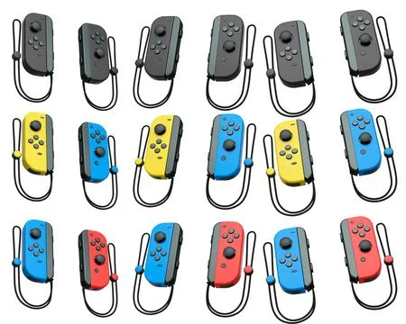 Realistic video game controllers console isolated on white Stock Illustration