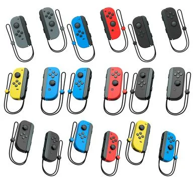 Realistic video game controllers console isolated on white 库存插图