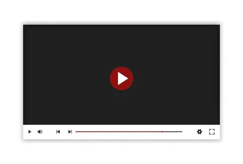 Realistic video player design template Stock Illustration