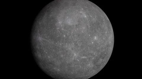 Realistic view of the Moon or Luna from outer space Stock-Footage 124096836
