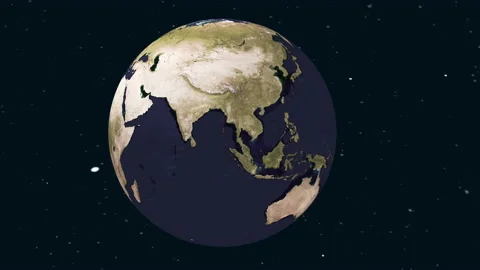 Realistic view of planet earth from space Stock Footage 146105517
