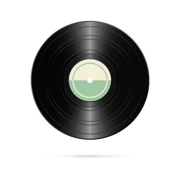 Realistic vinyl record. Retro design. Vector Stock Illustration