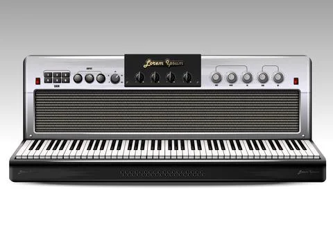 Realistic virtual synthesizer. Stock Illustration
