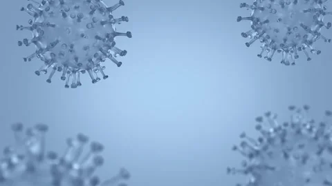 Realistic virus cells floating with space for text Stock Footage 326644056