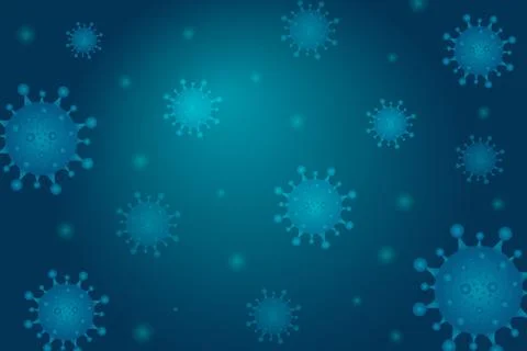 Realistic virus floating background Stock Illustration